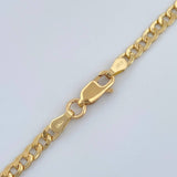 Cadena Cubana 7.15gr / 23 1/4 in / 3.14mm Oro Amarillo +1 18K %