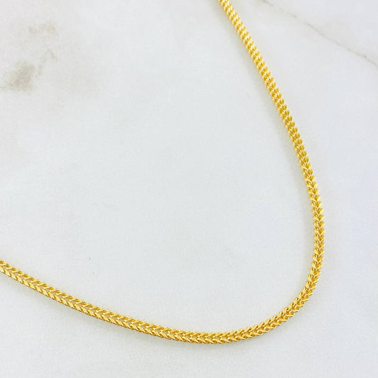 Cadena Franco 7.7gr / 25 1/2 in / Oro Amarillo +3 18K