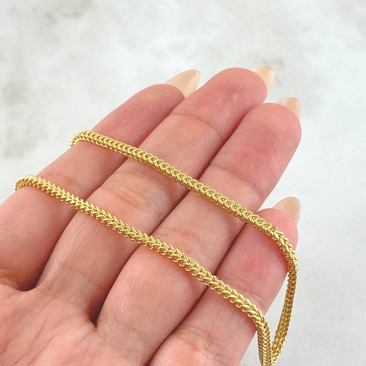 Franco Chain 7.7gr / 25 1/2 in / 18K Gold +3