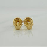 Stud Earrings Crown 0.65g / 4.33mm 18K Yellow Gold &