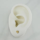 Stud Earrings Crown 0.7g / 4.36mm 18K Yellow Gold &