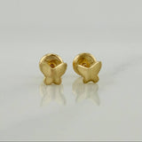 Stud Earrings Butterfly 0.65g / 4.35mm 18K Yellow Gold &