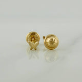 Stud Earrings Butterfly 0.55g / 3.55mm 18K Yellow Gold &