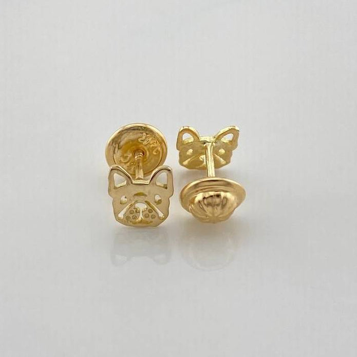 Topos Rostro Perro 0.75 g / in / 6.05 mm Oro Amarillo 18K