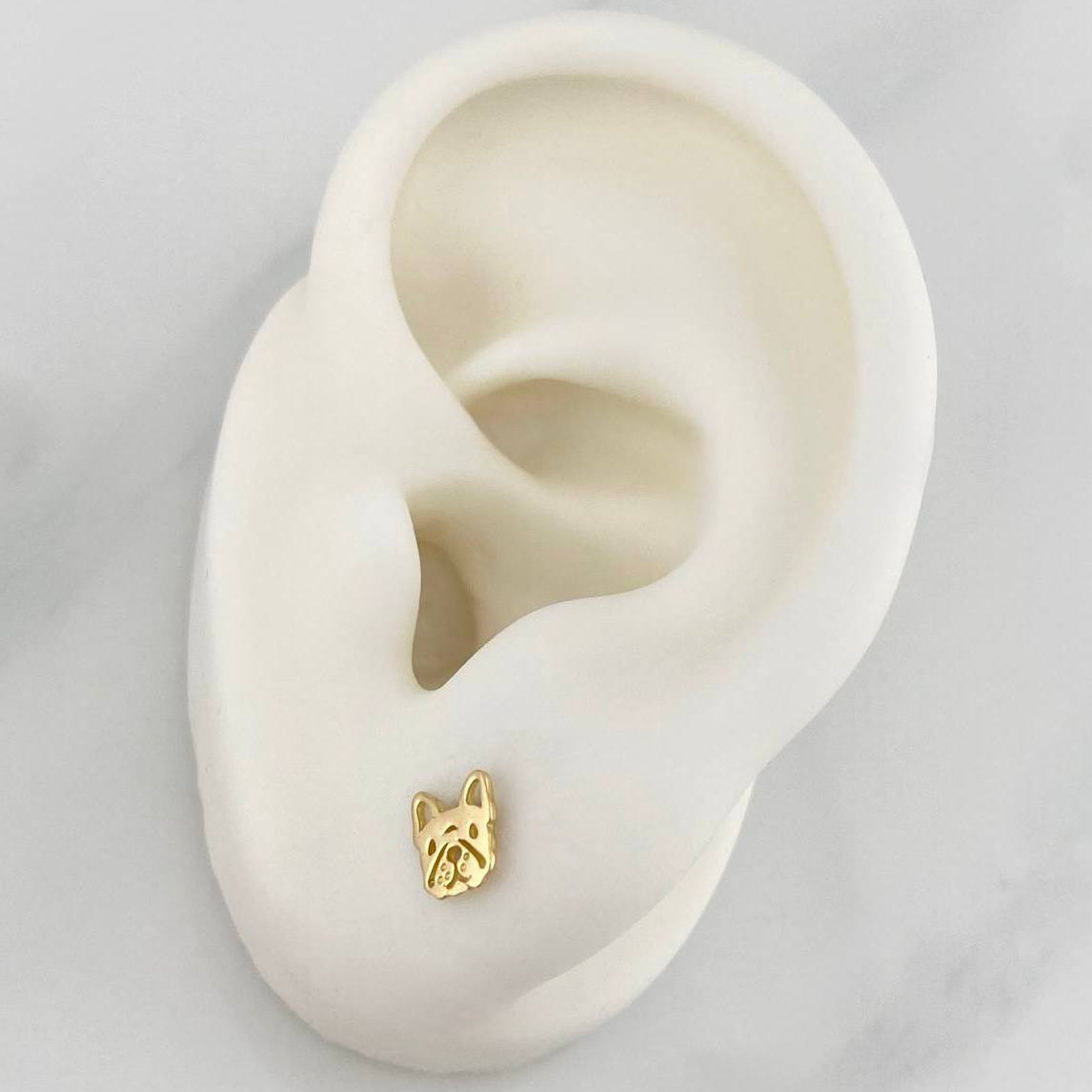 Topos Rostro Perro 0.75 g / in / 6.05 mm Oro Amarillo 18K