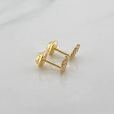 Stud Earrings Horseshoe 0.65g / 5.52mm 18K Yellow Gold &