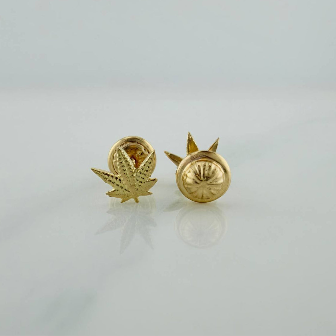 Topos Hojas 0.75gr / 6.39mm Oro Amarillo 18K &