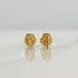 Stud Earrings Cross 0.55g / 5.59mm 18K Yellow Gold &