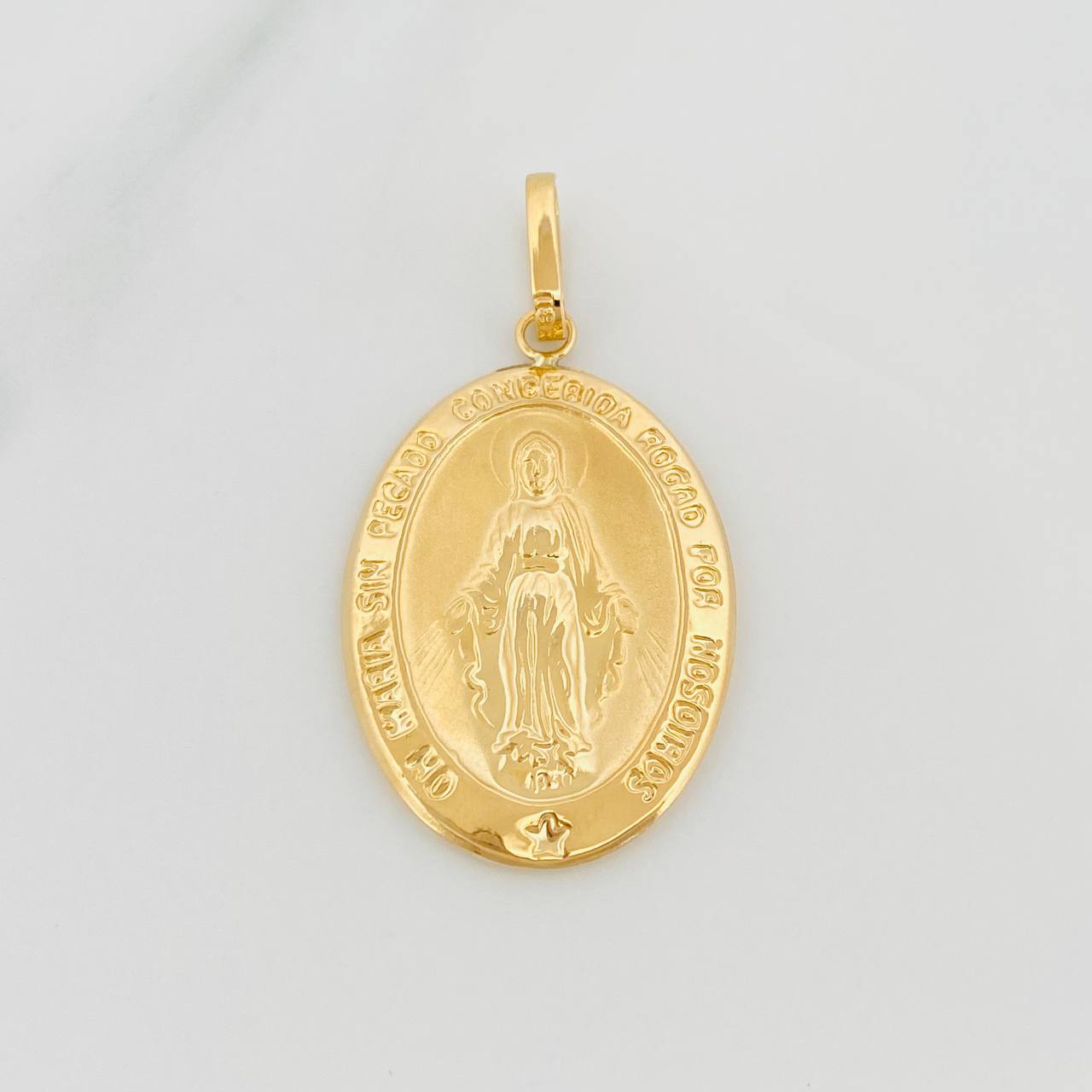 Dije Virgen Milagrosa 3 g / 1 3/4 in Oro Amarillo 18K