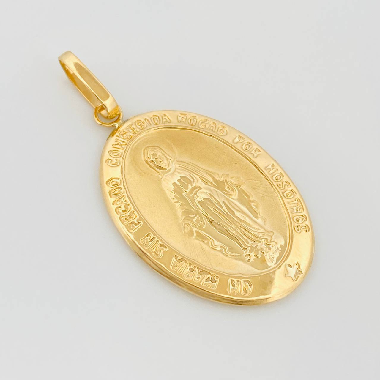Dije Virgen Milagrosa 3 g / 1 3/4 in Oro Amarillo 18K