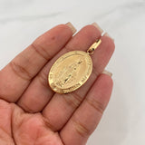 Dije Virgen Milagrosa 3 g / 1 3/4 in Oro Amarillo 18K