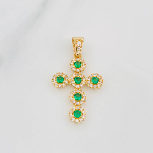 Dije Cruz Tupida 2.85 g / 1 1/4 in Oro Amarillo 18K