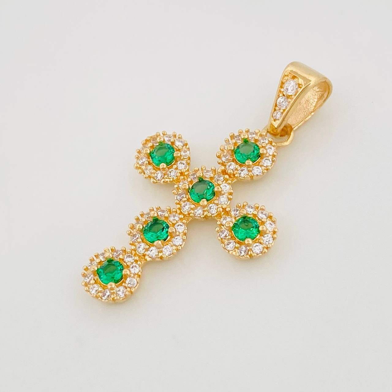 Dije Cruz Tupida 2.75 g / 1 1/4 in Oro Amarillo 18K