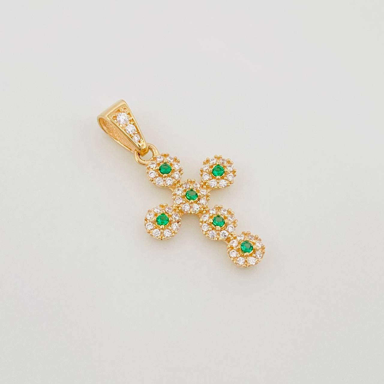 Dije Cruz Tupida 1.9 g / 1 1/4 in Oro Amarillo 18K