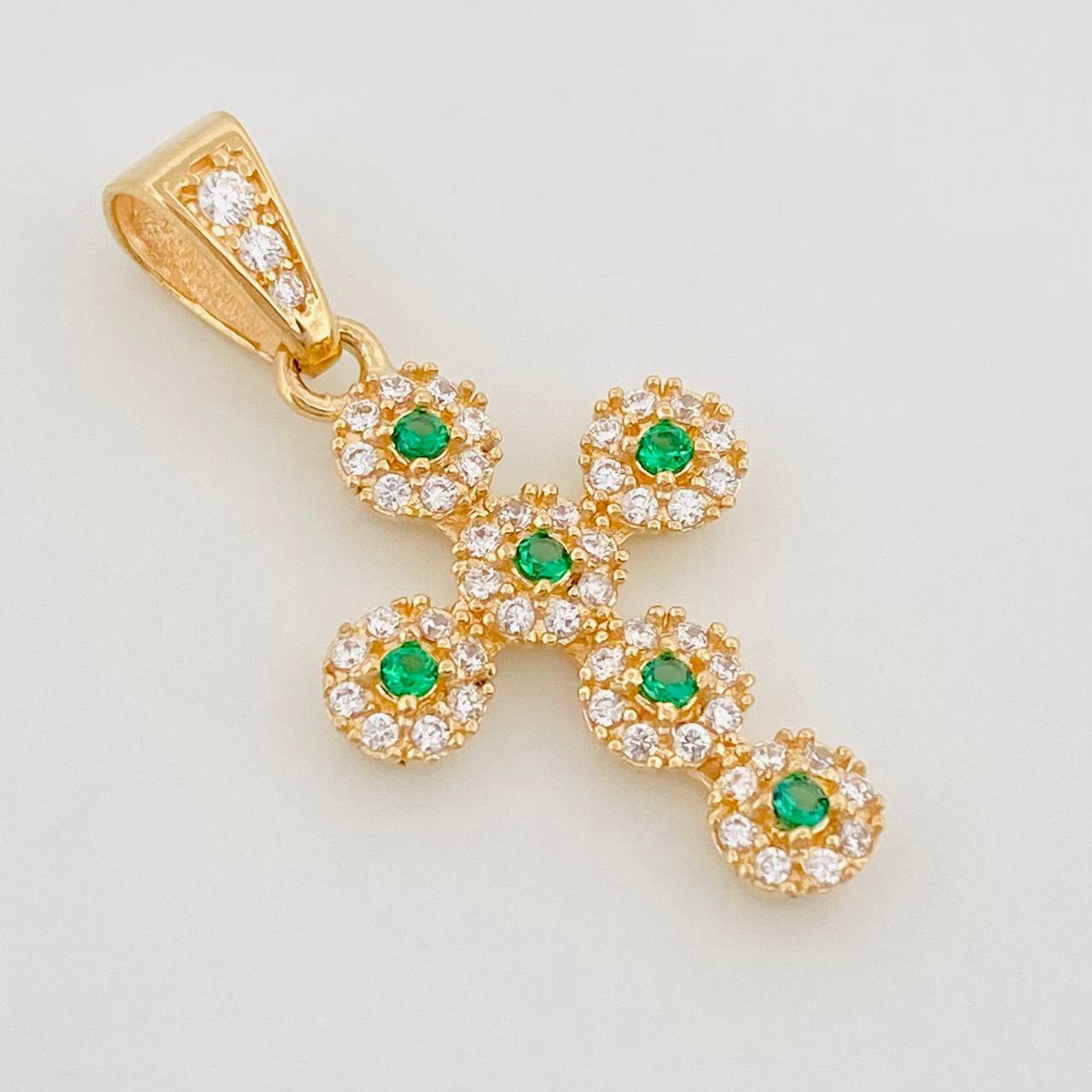 Dije Cruz Tupida 1.85 g / 1 1/4 in Oro Amarillo 18K