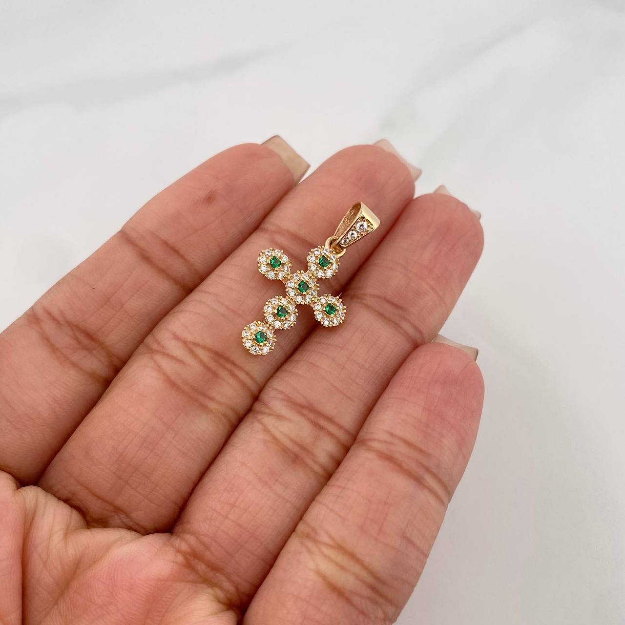 Dije Cruz Tupida 1.85 g / 1 in Oro Amarillo 18K