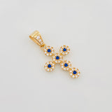 Dije Cruz Tupida 1.9 g / 1 in Oro Amarillo 18K
