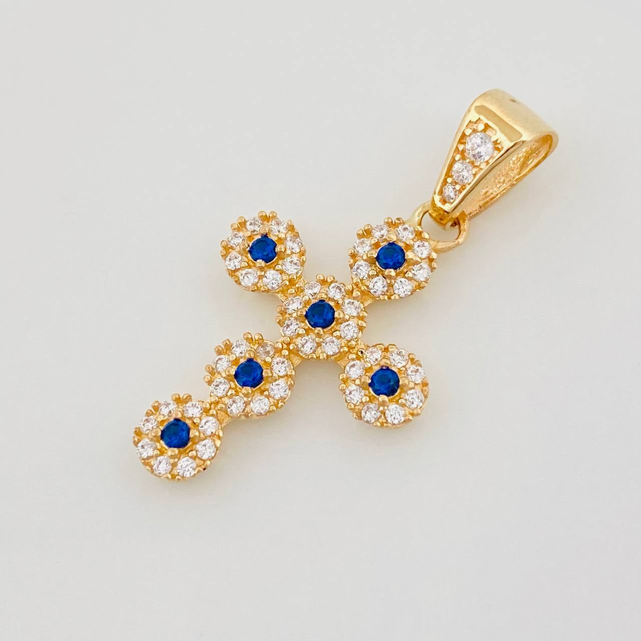 Dije Cruz Tupida 1.9 g / 1 in Oro Amarillo 18K