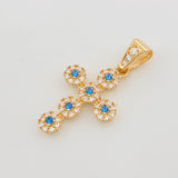 Dije Cruz Tupida 1.9 g / 1 in Oro Amarillo 18K