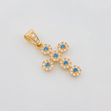 Dije Cruz Tupida 2.7 g / 1 1/4 in Oro Amarillo 18K