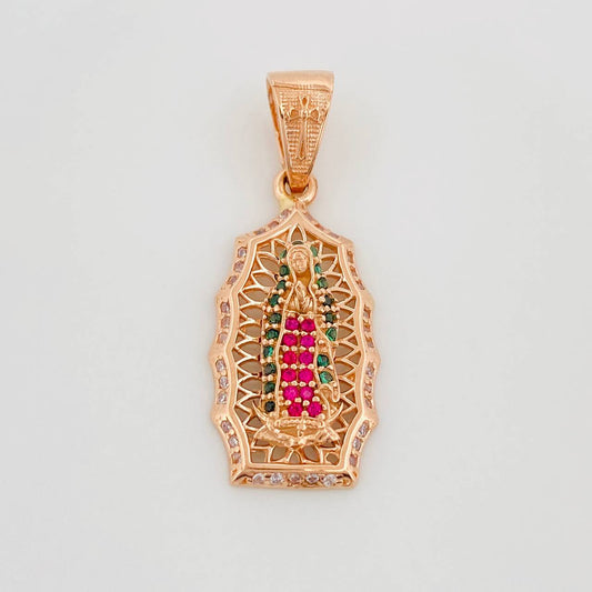 Dije Virgen De Guadalupe 3.4 g / 1 1/4 in Oro Rosa 18K