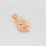 Dije León 3.2 g / 1 in Dos Oros Blanco Rosa 18K