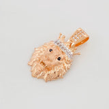 Dije León 3.2 g / 1 in Dos Oros Blanco Rosa 18K