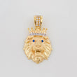 Dije León 3.2 g / 1 in Dos Oros Amarillo Blanco 18K