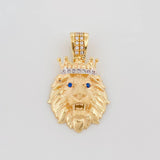Dije León 3.2 g / 1 in Dos Oros Amarillo Blanco 18K