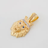 Dije León 3.2 g / 1 in Dos Oros Amarillo Blanco 18K