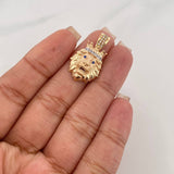 Dije León 3.2 g / 1 in Dos Oros Amarillo Blanco 18K