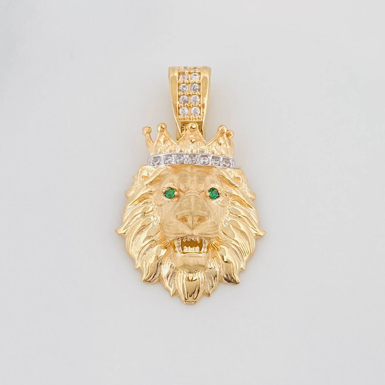 Dije León 3 g / 1 in Dos Oros Amarillo Blanco 18K