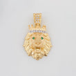 Dije León 3 g / 1 in Dos Oros Amarillo Blanco 18K