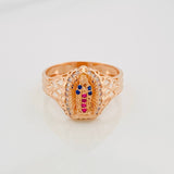 Anillo Virgen De Guadalupe 3.7 g / T9 Oro Rosa 18K