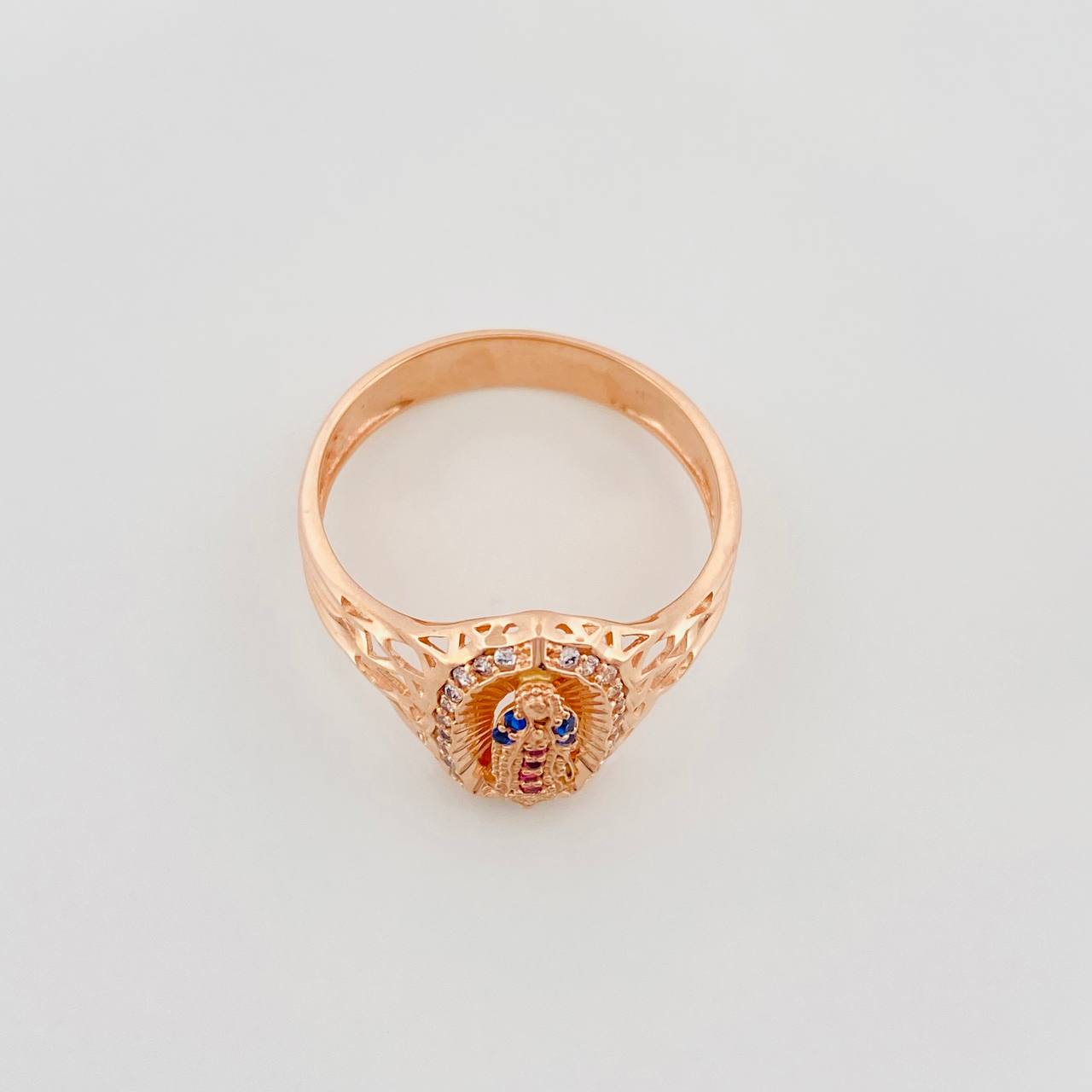 Anillo Virgen De Guadalupe 3.7 g / T9 Oro Rosa 18K