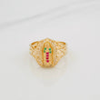 Virgin of Guadalupe Ring 3.3 g / Size 7 3/4 Yellow Gold 18K