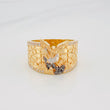 Saint Michael Archangel Ring 8.55 g / Size 9 1/2 Three Golds 18K
