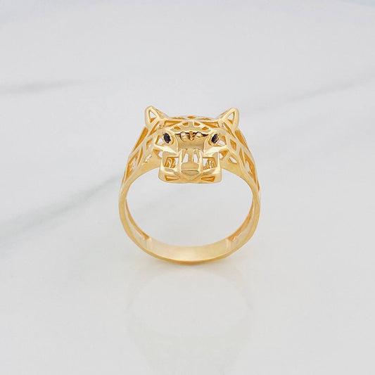 Panther Ring 3.95 g / Size 8 1/2 Yellow Gold 18K