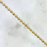 Pulso Militar 6.5gr / 20cm / 3mm Bolas Diamantadas Luna Oro Amarillo  *