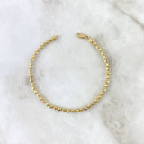 Pulso Militar 6.5gr / 20cm / 3mm Bolas Diamantadas Luna Oro Amarillo  *