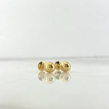 Stud Earrings Bead 0.6gr / 0.2in Polished 18K Gold