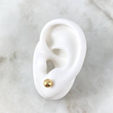 Stud Earrings Bead 0.6gr / 0.2in Polished 18K Gold