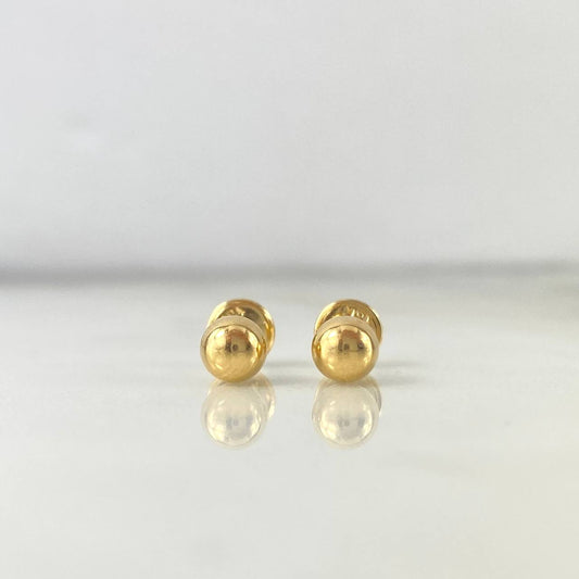 Stud Earrings Bead 0.55gr / 18K Gold ©