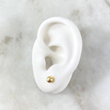 Stud Earrings Bead 0.55gr / 5mm Polished 18K Yellow Gold ©