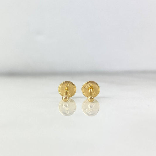 Plain Bead Stud Earrings 0.35g / in / 2mm Yellow Gold 18K
