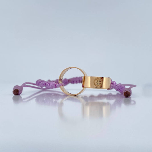 Pulsera Lila Tornillo 2.55gr / Oro Amarillo $