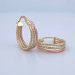 Daki Hoop Earrings 1.55gr / 3/4 in / Three 18K Golds