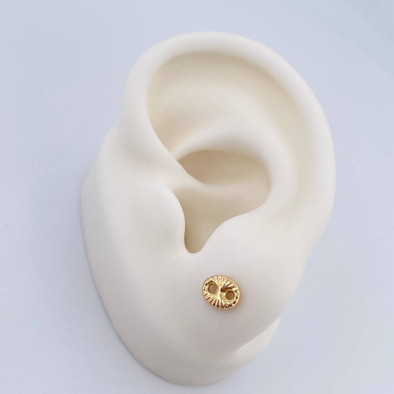 Topos GC 0.65gr / 6.3mm Diamantado Oro Amarillo 18K &