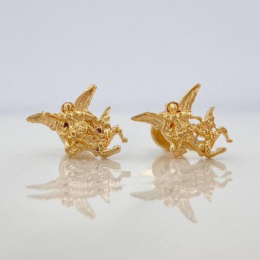 Topos San Miguel Arcangel 1.5gr / 5mm Oro Amarillo 18K %