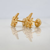 Stud Earrings Saint Michael the Archangel 1.45gr / 5mm Yellow Gold 18K %